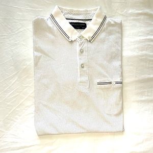 Denim & Flower Med dot collar shirt